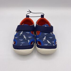 Surprise By Stride Rite Size 3 Months Infant Blue Shark Flo Boys Shoes NWOT
